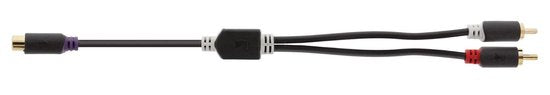 Konig Subwoofer/Tulp stereo (m) - Tulp mono (v) audio adapter - 0,20 meter - afbeelding 6