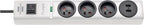 Stekkerdoos 3-Wegs 2 m Wit - Frans / 2x USB - afbeelding 1